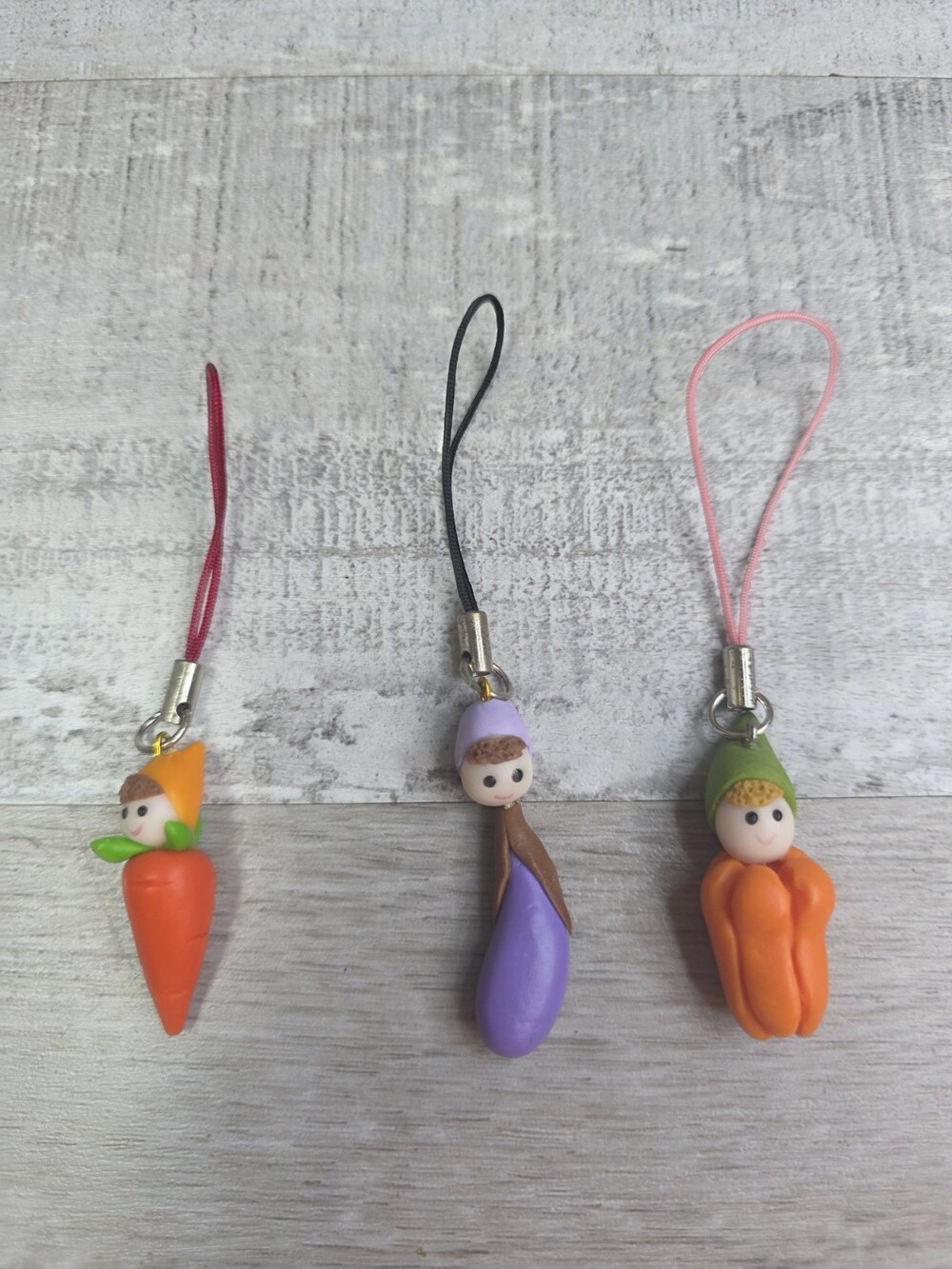 Kawaii Cell Phone Charms With Cute Hanging Pendants Vegetable Babies 281a